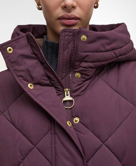 Piumino Kailyn Black Cherry/Muted Tartan