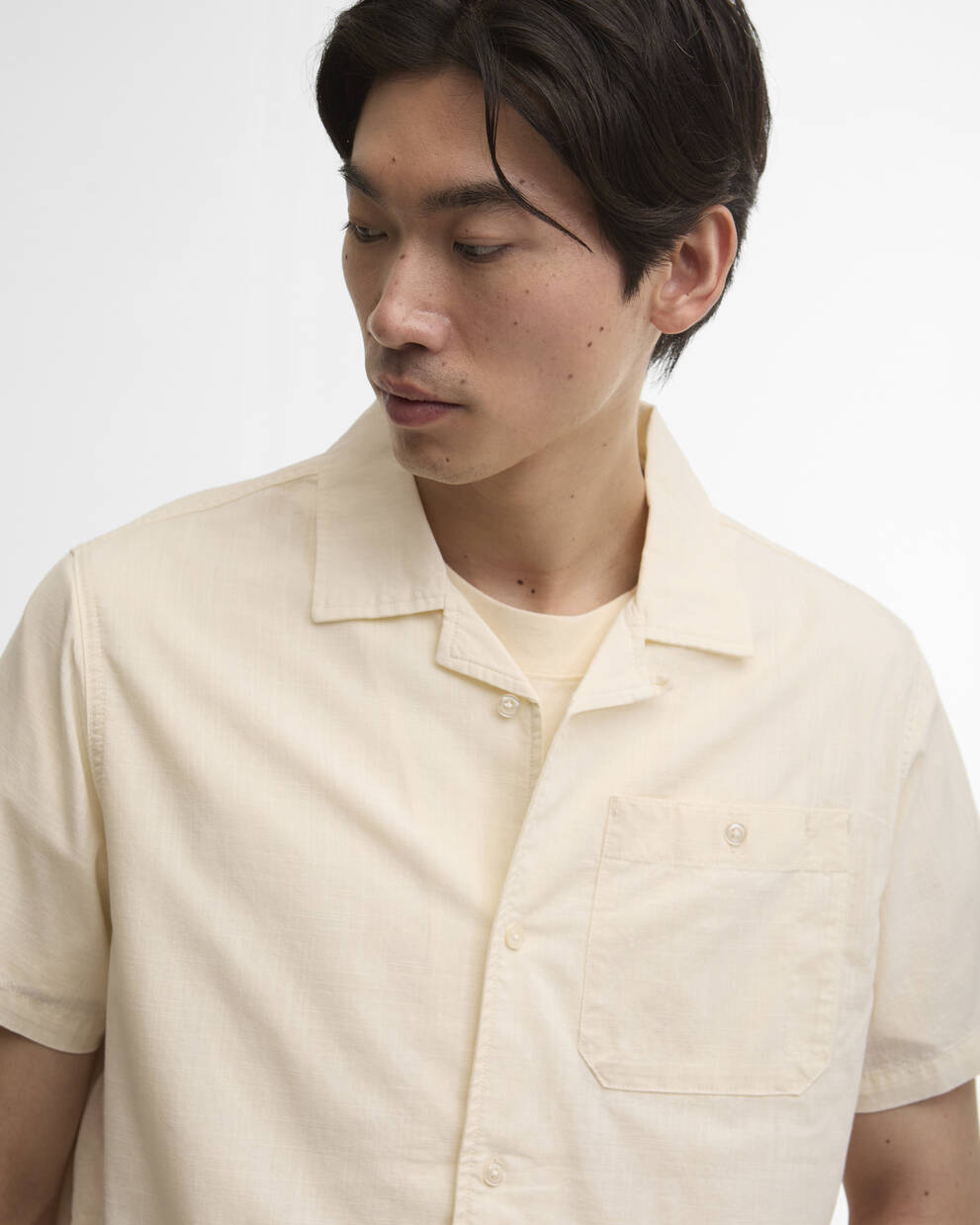 Camicia a maniche corte Parkvale Slub con vestibilit&agrave; rilassata