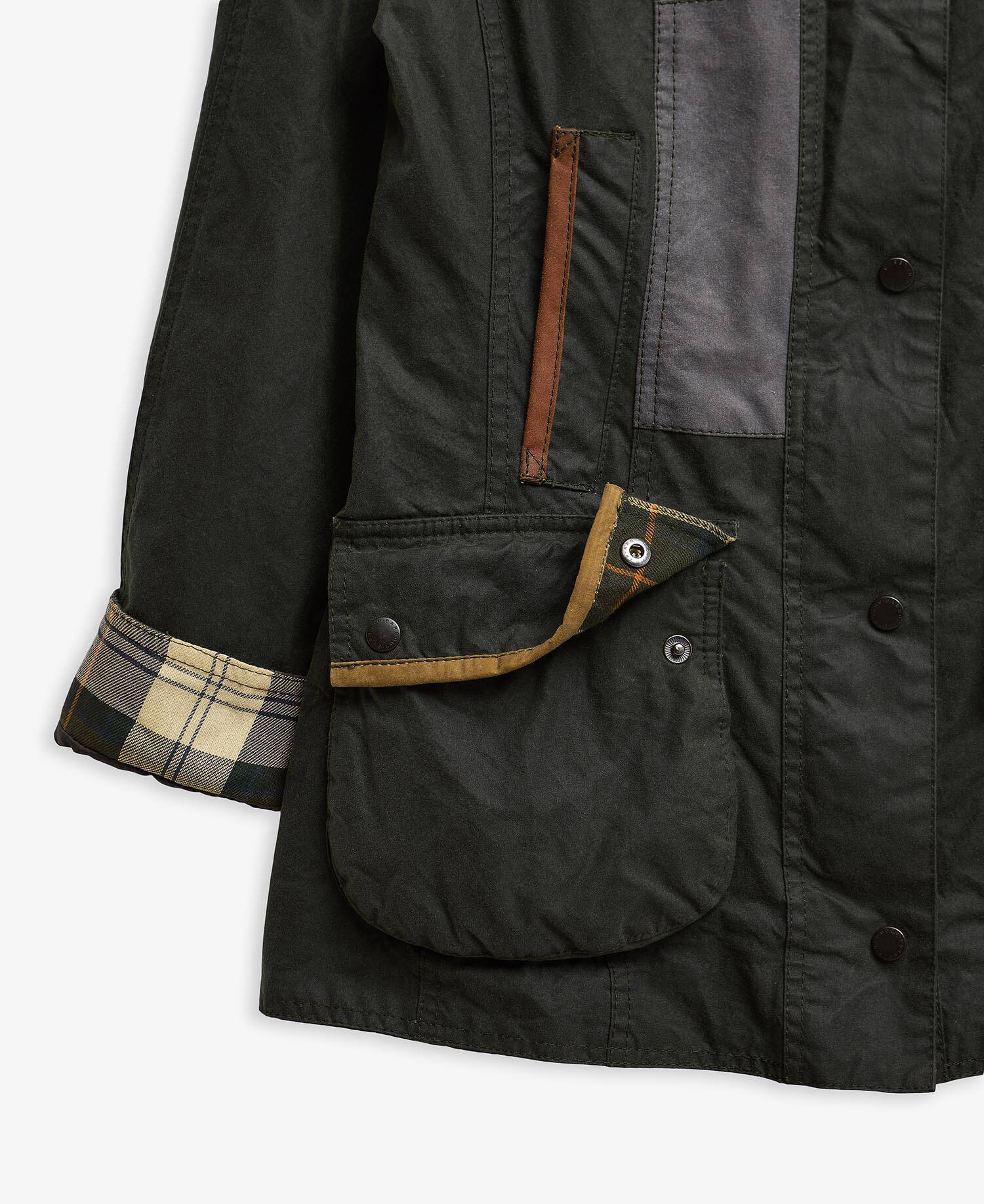 Barbour Re-Loved Beadnell Waxed Jacket - Size 10 Sage image number 4