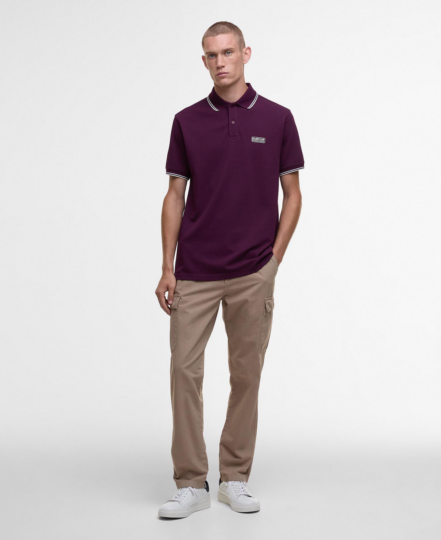 Evan Short-Sleeved Polo Shirt Potent Merlot