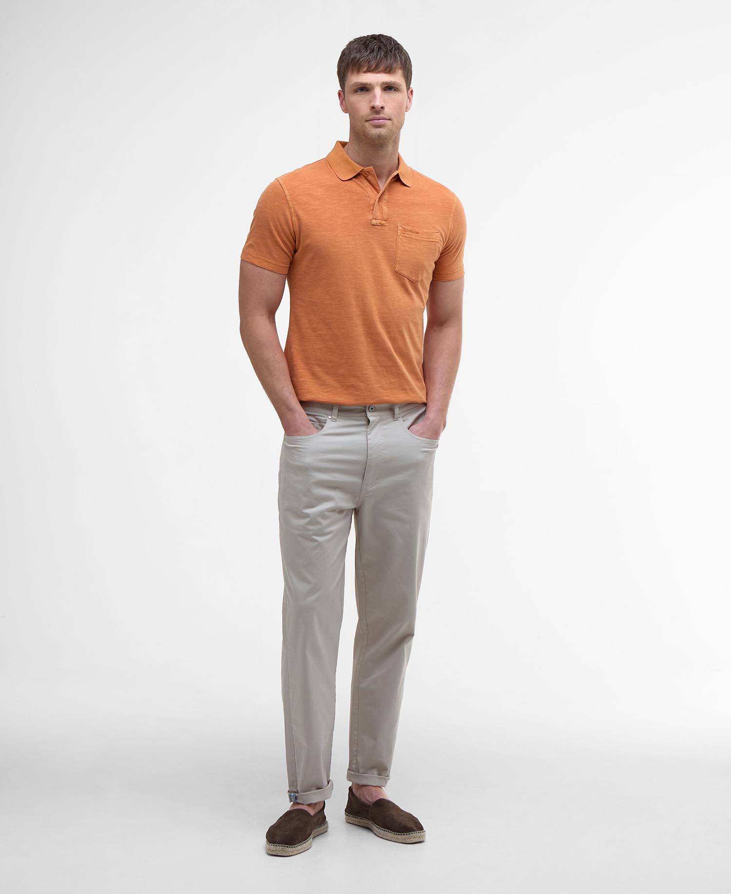 Pigment Dye Slub Polo Shirt image number 1