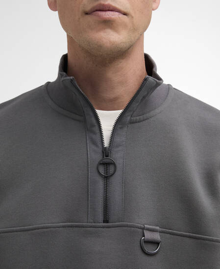 Maglione con zip corta dalla vestibilit&agrave; comoda Galloway Asphalt