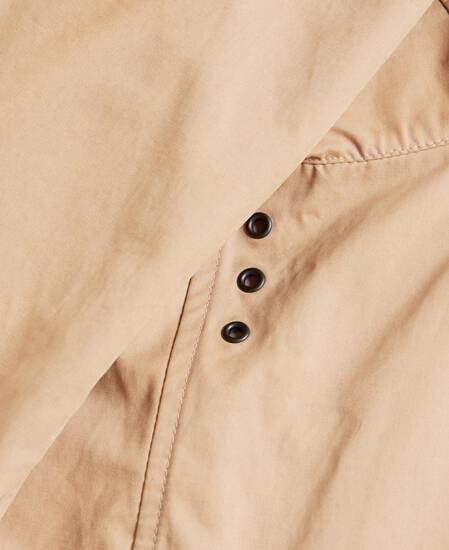 Peached Oversized Bedale Casual Jacket Stone