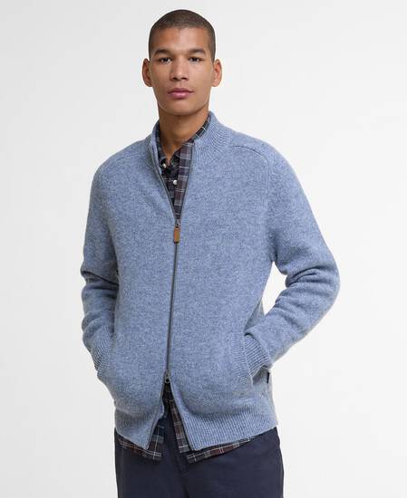 Talder Zip-Up Jumper Bluestone