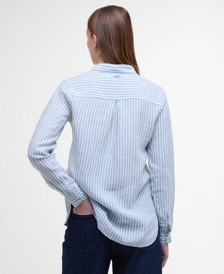 Camicia a maniche lunghe Marine dalla vestibilità comoda Chambray/White