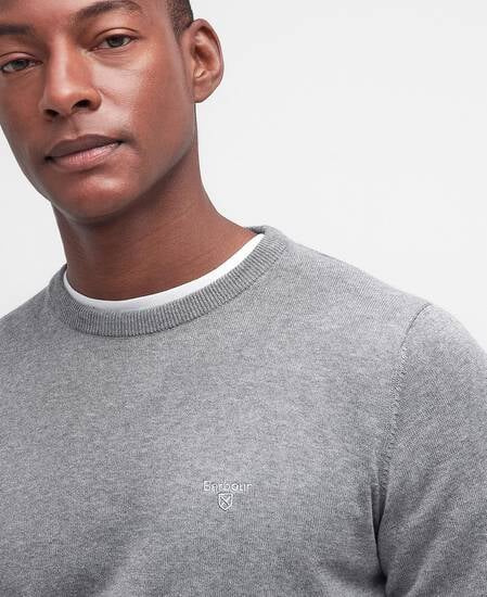 Pima Cotton Crew Neck Jumper Classic Grey