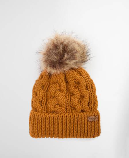 Penshaw Cable-Knit Beanie Mustard
