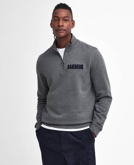 Cotes Half-Zip Sweatshirt Mid Grey Marl