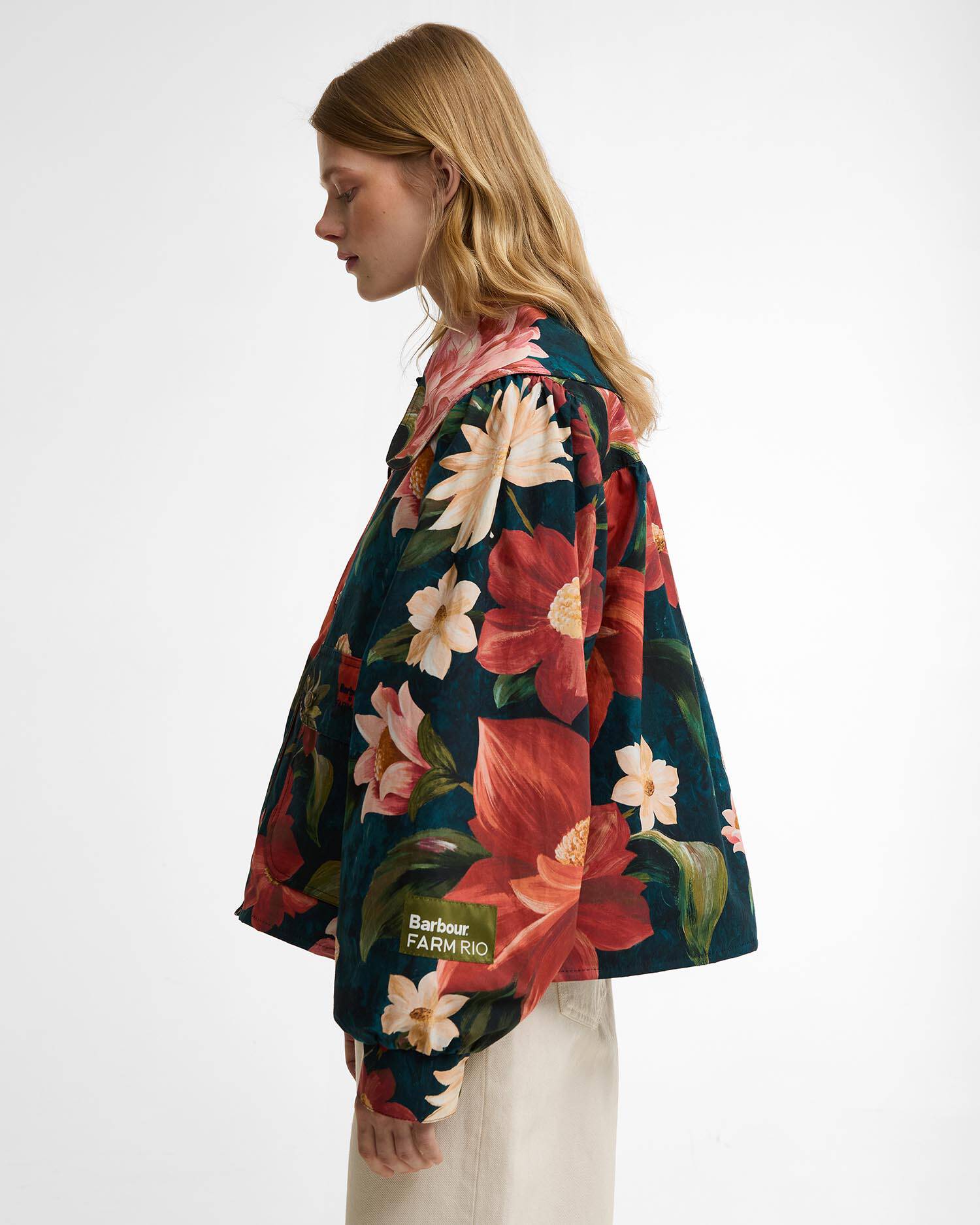 Barbour FARM Rio Wild Flower Casual Jacket Navy Wildflower/Flower Navy image number 4