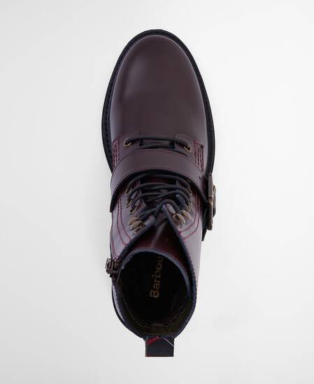 Ouseburne Biker Boots Cherry Glace