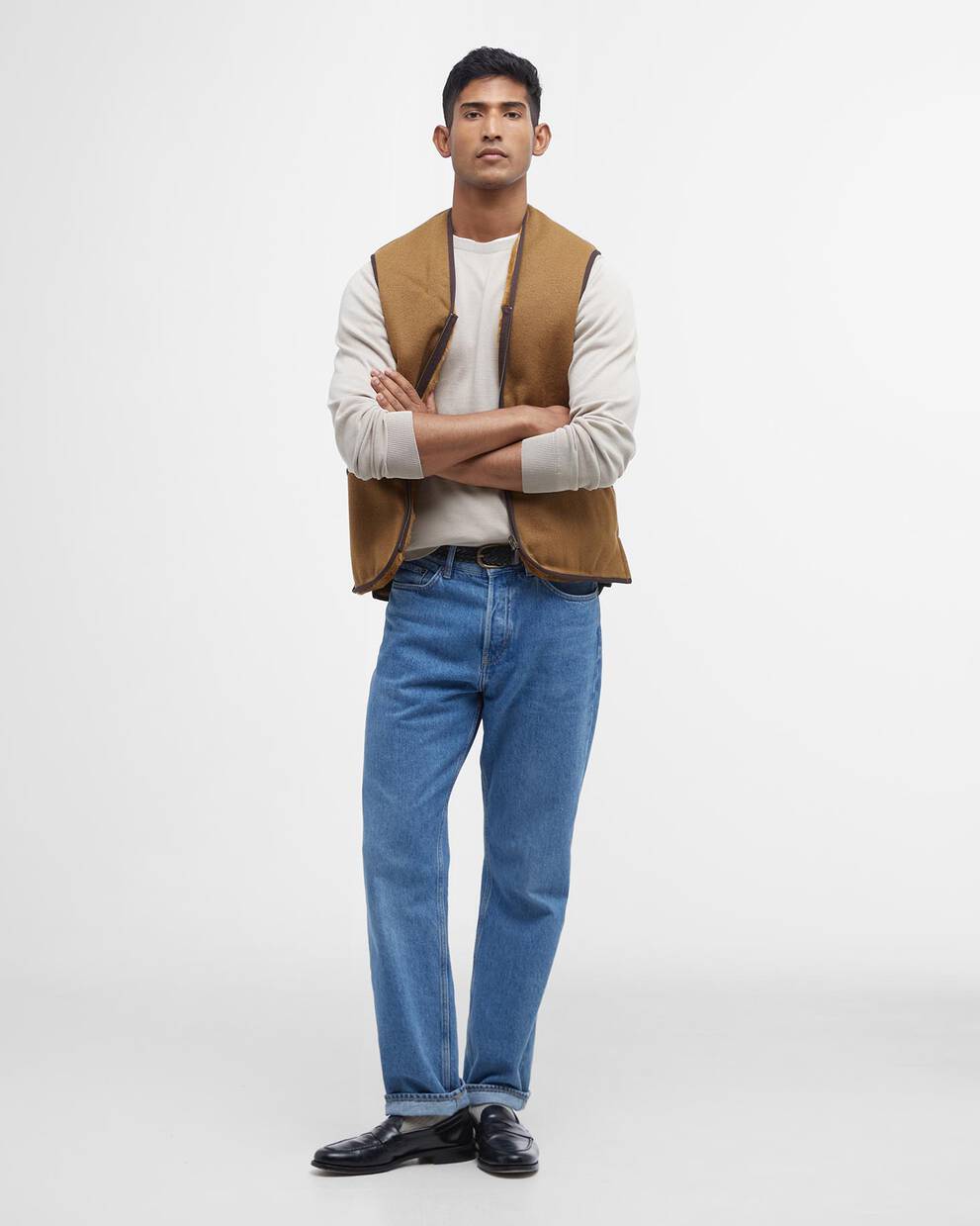 Gilet/fodera in pile caldo con cerniera