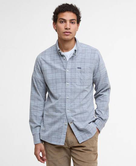 Southfield Tailored Long-Sleeved Shirt Light Grey Marl