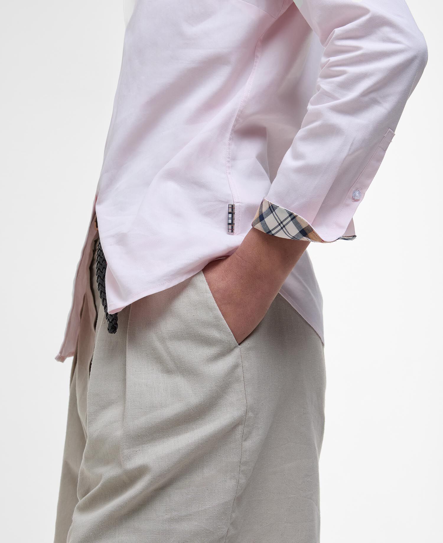 Derwent Regular Long-Sleeved Shirt Pink/Hessian Tartan