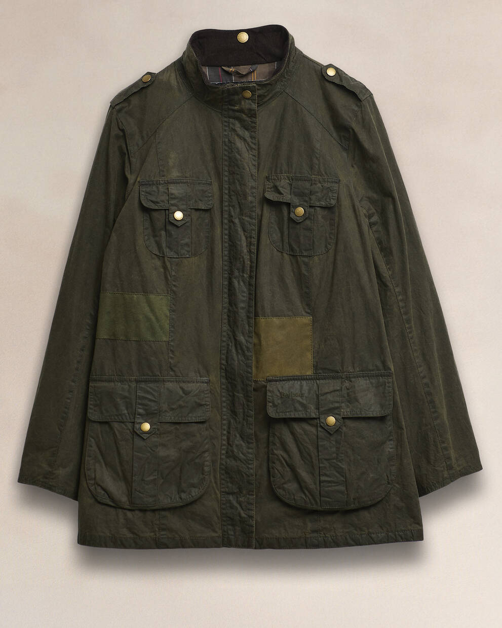Barbour Re-Loved Defence Waxed Jacket - Size 18