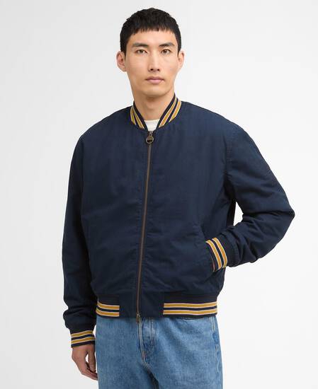 Dobson Casual Varsity Jacket Navy