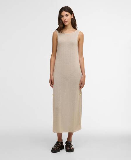 Strickkleid Valencia Midi Ecru