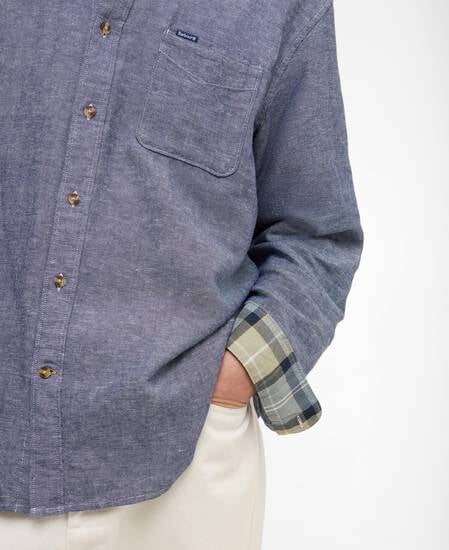 Bradden Linen Blend Relaxed Shirt Indigo