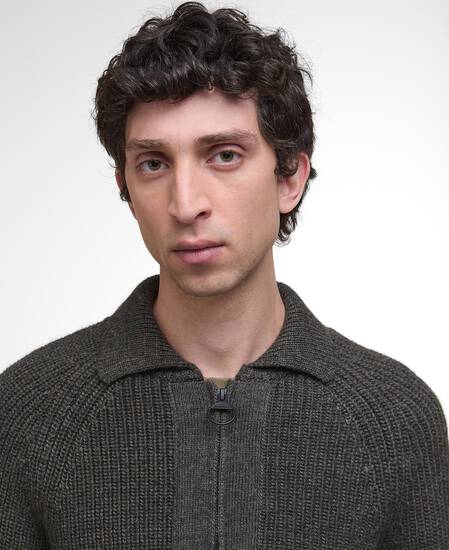 Pullover Garthman Zip-Up Olive Ink