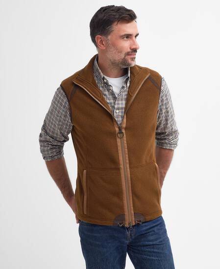 Langdale Fleece Gilet Rust Brown