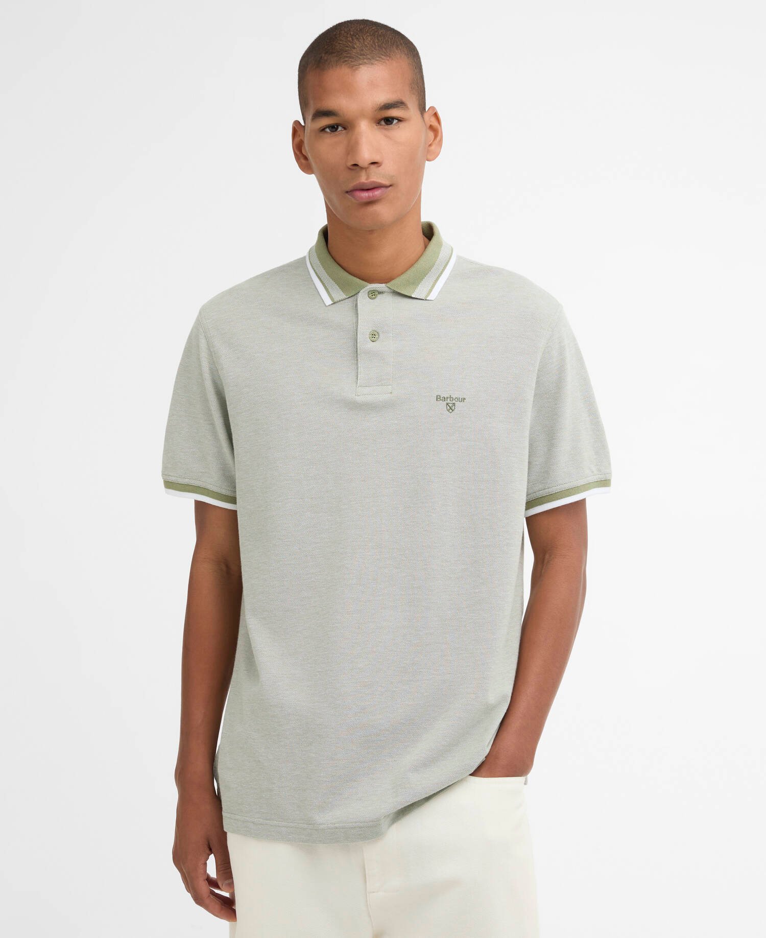 Castleford Tailored Polo Shirt Laurel Green image number 0