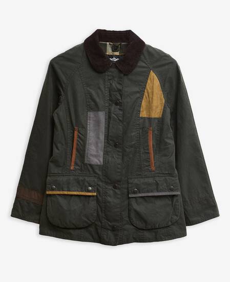 Barbour Re-Loved Beadnell Waxed Jacket - Size 10 Sage