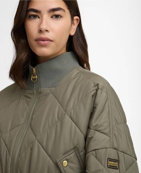 Pagan Quilted Jacket Dusky Khaki