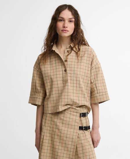 Hollington Check Short-Sleeved Shirt Multi Tattersall