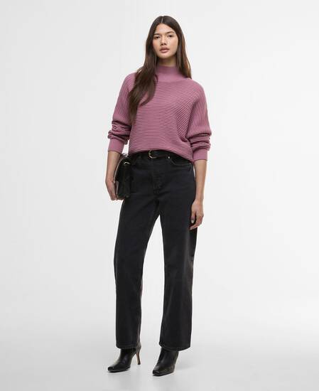 Pullover Kaia Funnel-Neck Raspberry