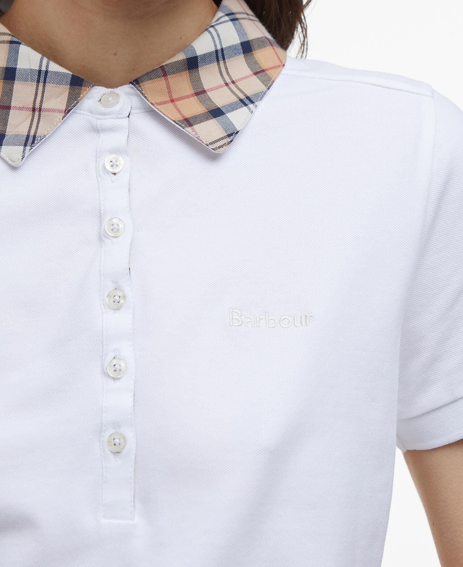Malvern Short-Sleeved Polo Shirt White/Hessian