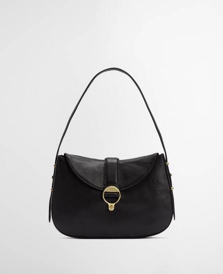 Alder Leather Shoulder Bag Black
