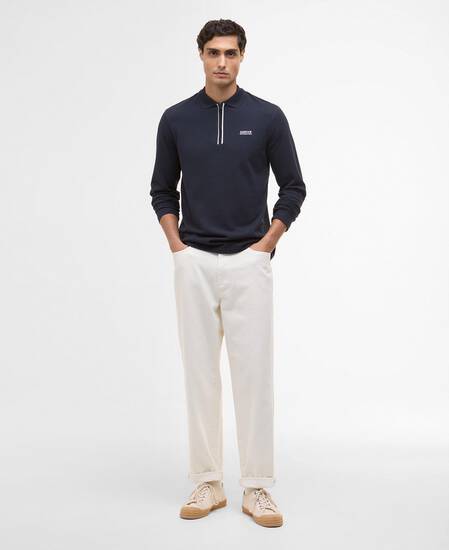 Marshall Long-Sleeved Polo Shirt Navy