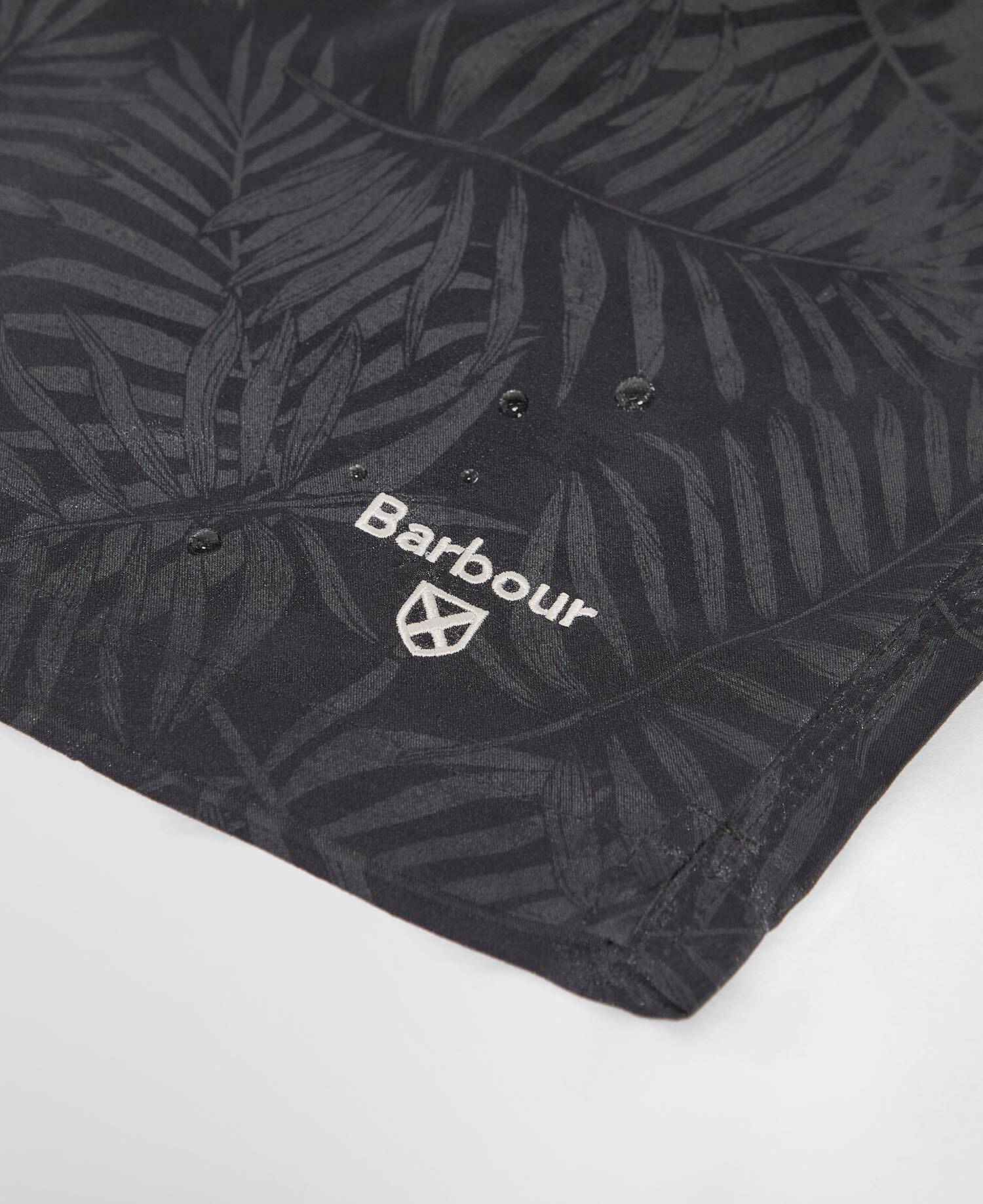 Water Reactive Leaf Print Swim Shorts Asphalt image number 4