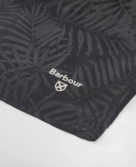 Water Reactive Leaf Print Swim Shorts Asphalt