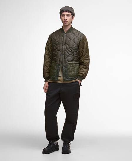 Giacca trapuntata Cording Army Green