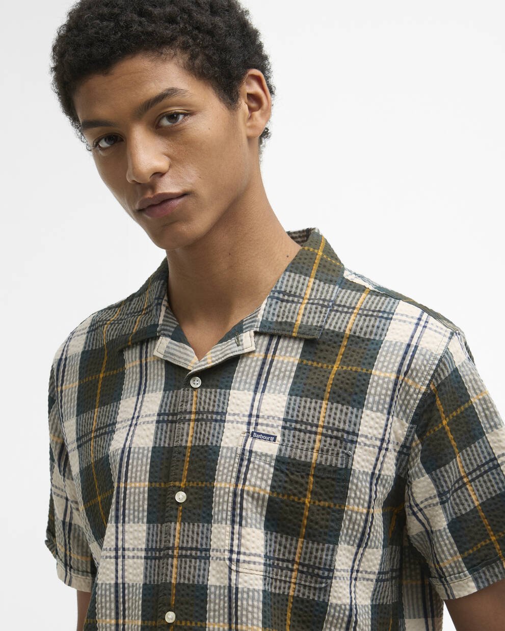 Clyde Short-Sleeved Seersucker Tartan Shirt