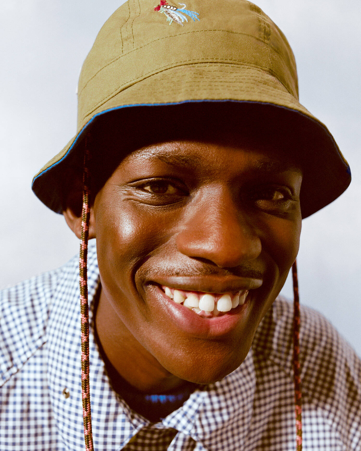 Paul Smith Loves Barbour Bucket Hat Domed Khaki image number 0