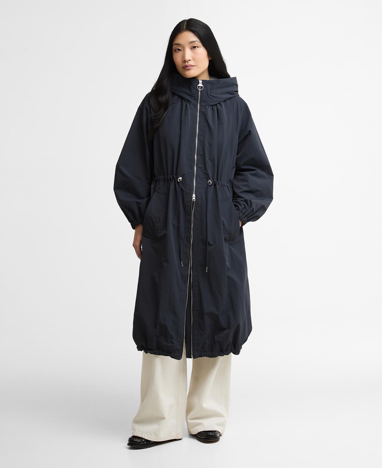 Kempsey Showerproof Parka Dark Navy/Dress Navy Tartan