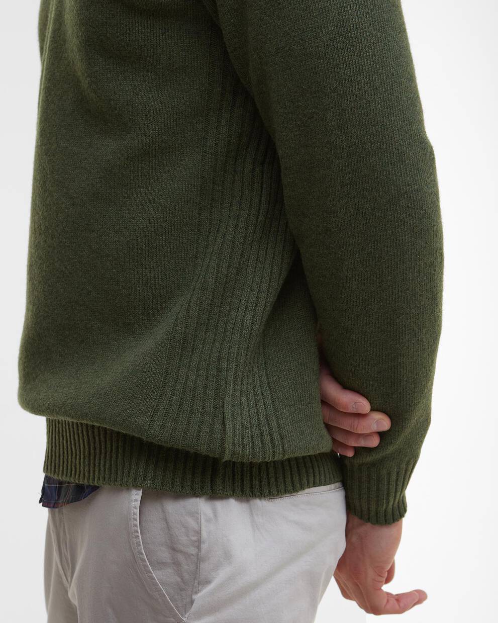 Maglione con mezza zip in lana d'agnello Essential