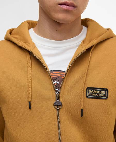 Felpa con cappuccio e chiusura a zip Donnington Shaded Mustard