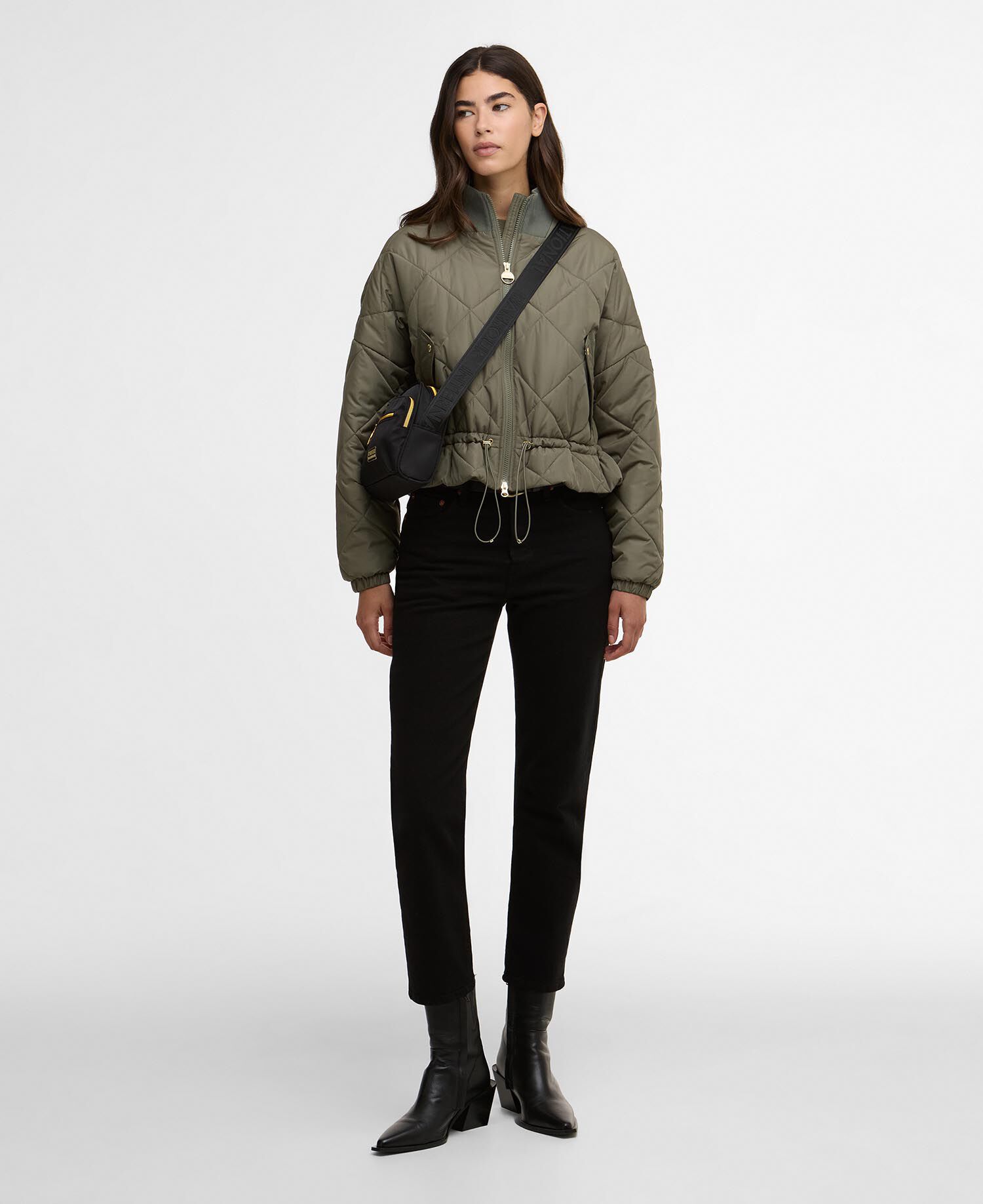Pagan Quilted Jacket Dusky Khaki