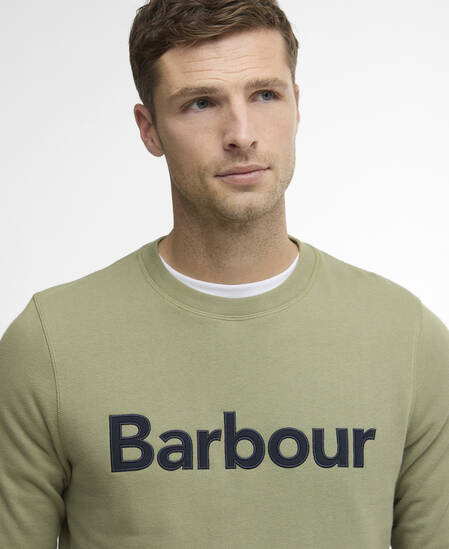 Sweatshirt Pique Logo Laurel Green