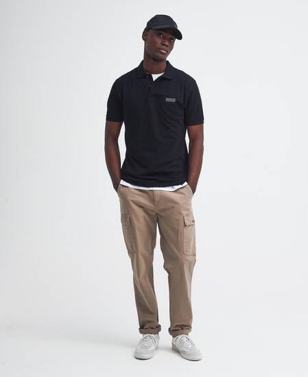 Essential Polo Shirt Black-Pewter