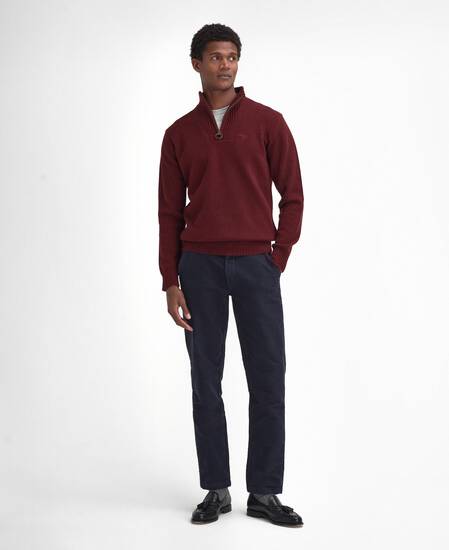 Essential Half-Zip Jumper Ruby