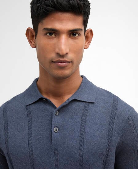 Poloshirt Wellburn Knitted Navy