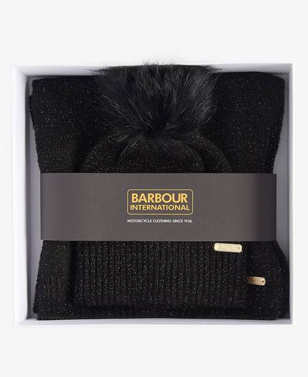 Sparkle Beanie & Scarf Gift Set Classic Black