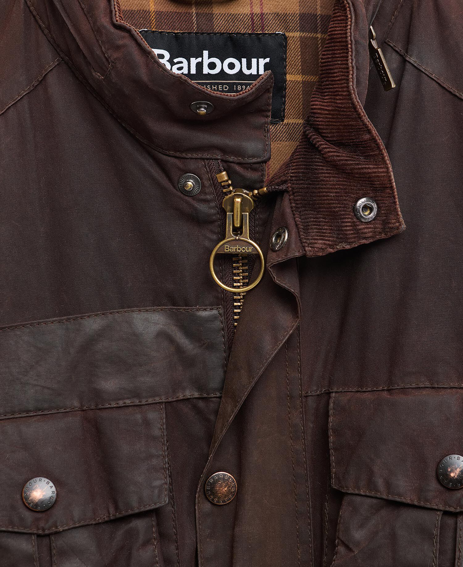 Barbour Re-Loved Corbridge Waxed Jacket - Size XL Rustic