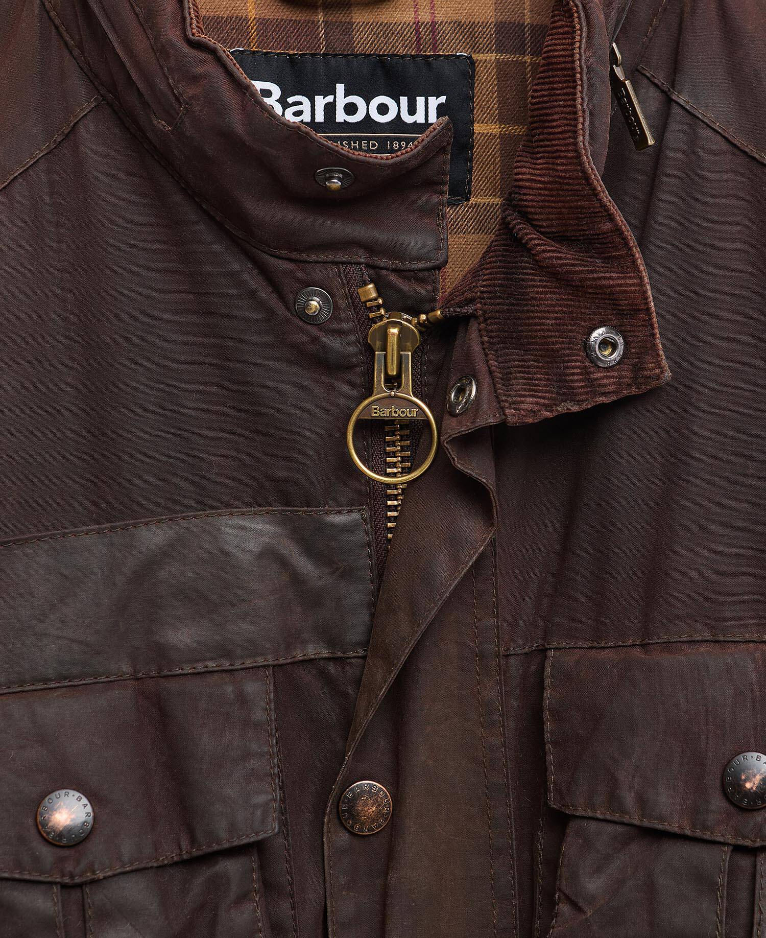 Barbour Re-Loved Corbridge Waxed Jacket - Size XL Rustic image number 3