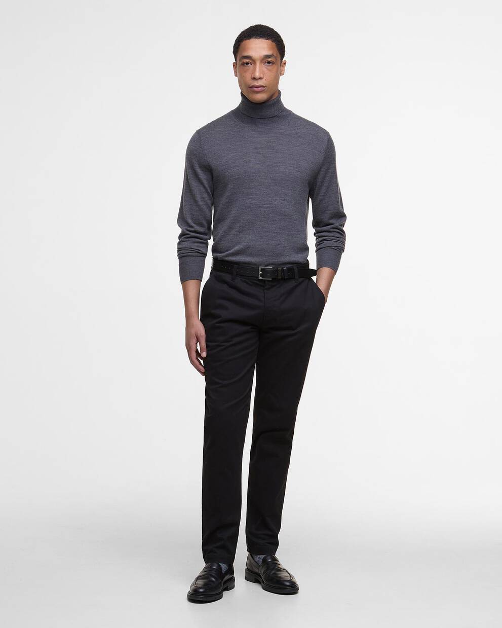 Sueded Sateen Slim Trousers