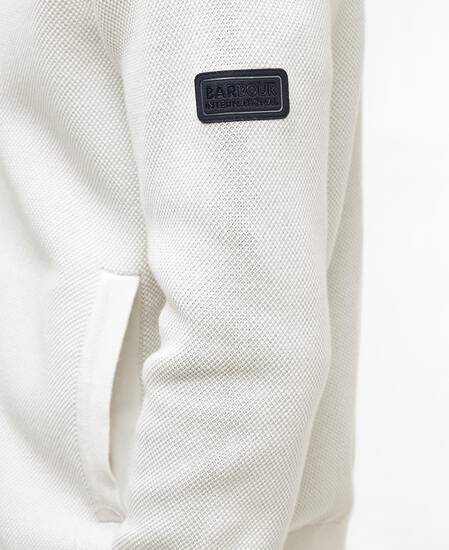 Patrick Bomber Zip Through Cardigan Whisper White