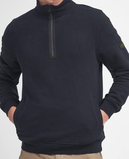 Outline Half-Zip Sweatshirt Classic Black